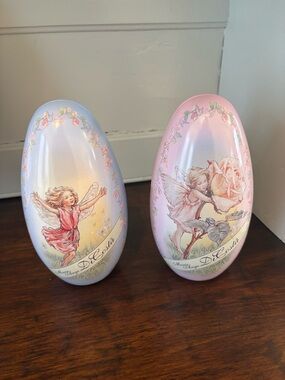 Marie Ange Di Costa Flower Fairies Collectible Easter Egg Tins Set of Two